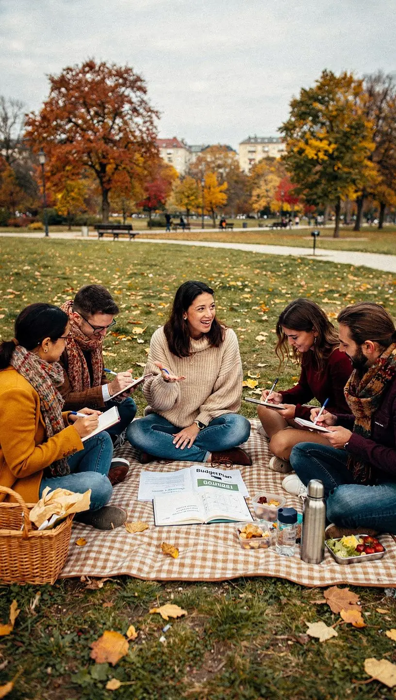 Csoportos beszélgetés, ahol emberek megosztják pénzügyi tapasztalataikat és tanácsaikat.
