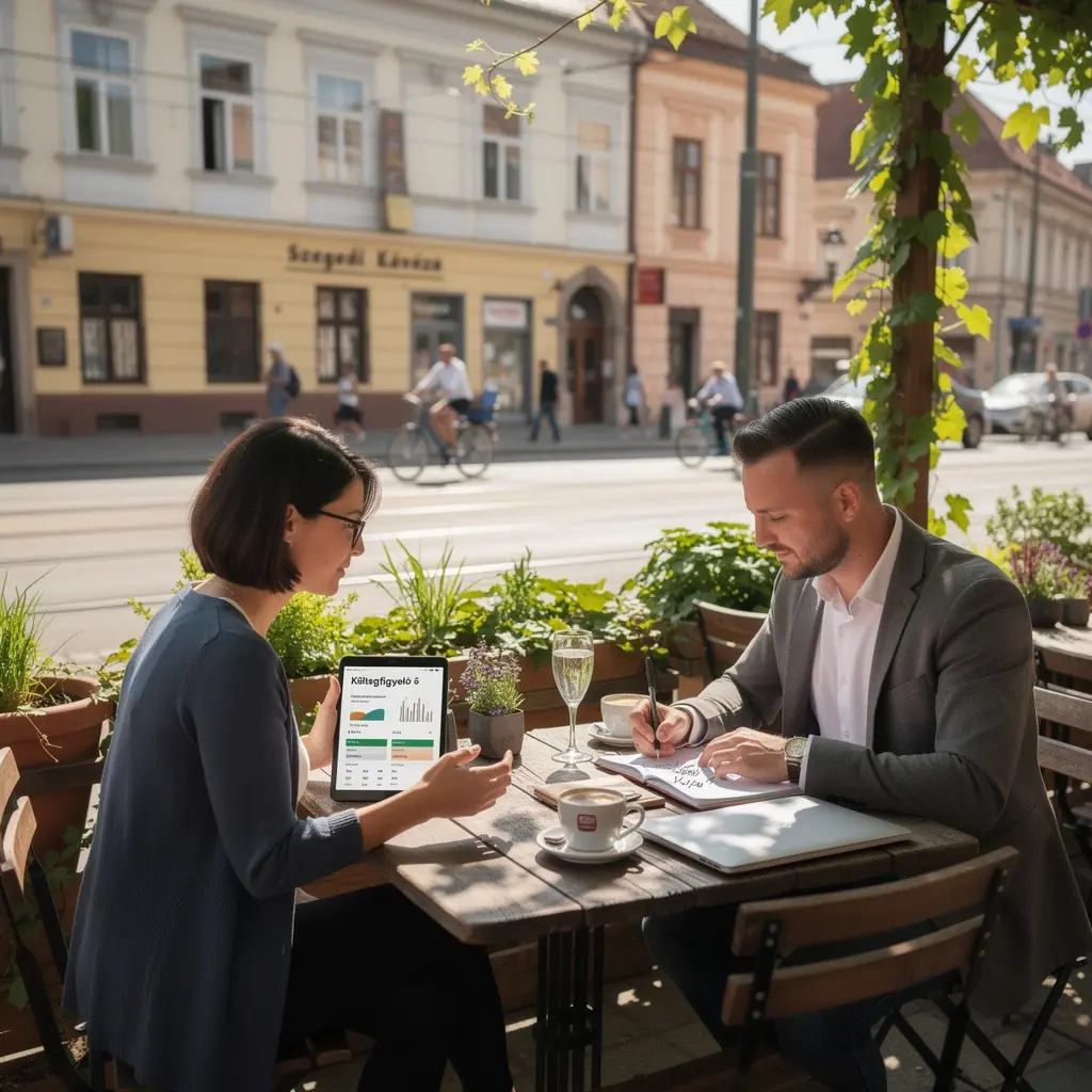 Személyes pénzügyi célok elérését bemutató lépésről lépésre útmutató, amely motiválja a felhasználót.