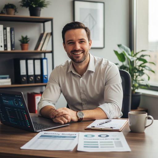 Költségvetési terv készítése egy noteszben, ahol a pénzügyi célok és kiadások nyomon követése látható.